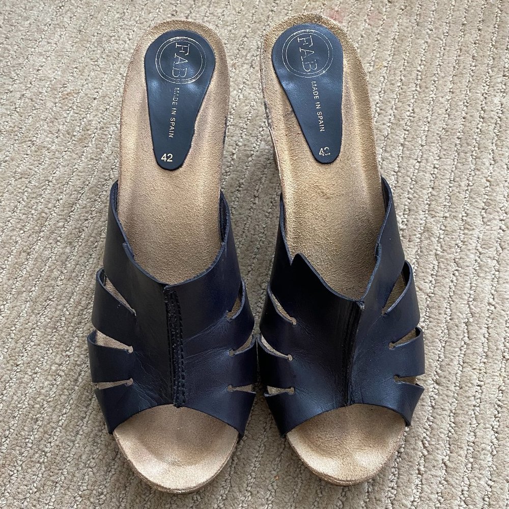 Leather Heeled Sandals - Made in Spain